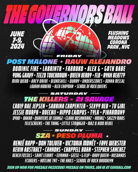 Gov ball - May 4, 2021 · The 2021 Governors Ball festival will take place at New York's Citi Field Sept. 24-26, and will feature headliners Billie Eilish, A$AP Rocky, Post Malone and more. 